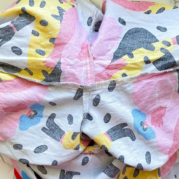 Nooworks Dancing Ladies Overalls Cotton Print XS EUC - Picture 6 of 8